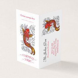 紅クール墨五輪コイ 名刺