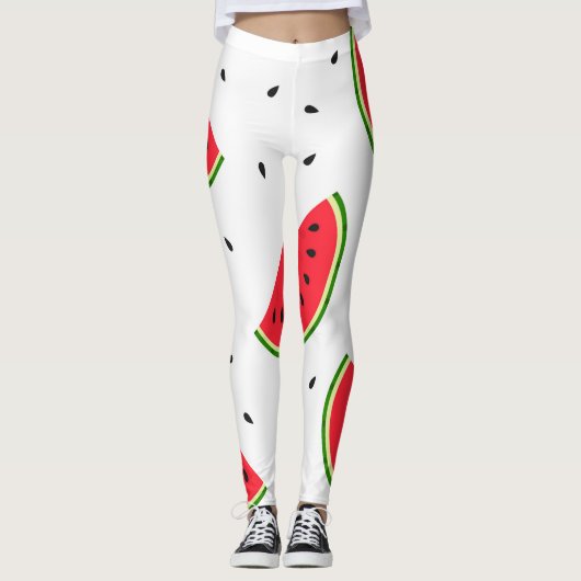 紅スイカ模様 レギンス (正面)