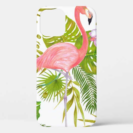 紅フラミンゴの水彩イラストレーション Case-Mate iPhoneケース (裏面)