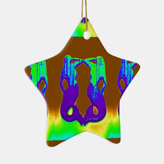 紅人魚のペア セラミックオーナメント (右)