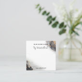 紅墨ブラック及び金ゴールドペンダント包装カード スクエア名刺 (スタンド正面)