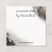 紅墨ブラック及び金ゴールドペンダント包装カード スクエア名刺 (正面)