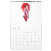 紅彩水彩画カレンダーサッカグロッセル カレンダー (3月 2027)