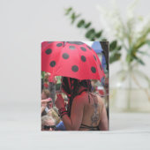 紅斑傘タトゥーガールポストカード ポストカード (スタンド正面)