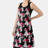 紅斑愛模様の白黒 エプロン (インサイチュ)