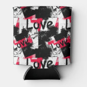 紅斑愛模様の白黒 缶クーラー (正面)