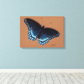 紅斑紫の蝶絵画提督 キャンバスプリント (インサイチュ (ウッドフロア))