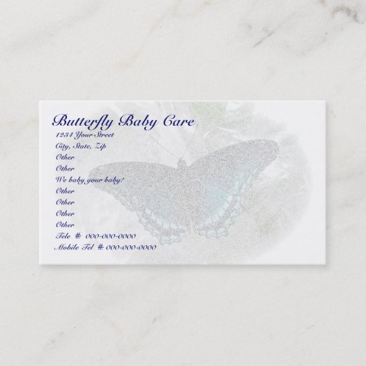 紅斑紫色の蝶の名刺 名刺 (正面)