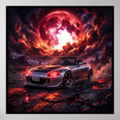 紅月下のホンダS2000 ポスター (正面)