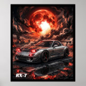 紅月下のマツダRX-7 ポスター (正面)