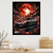 紅月下のマツダRX-7 ポスター (キッチン)