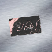 紅梅の大理石爪、 ネイル（「名前」）  マグネット名刺 (インサイチュ)