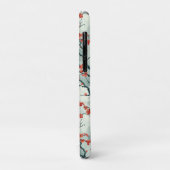 紅梅の梅花と青緑の水墨画模様 Case-Mate iPhoneケース (裏面/左)