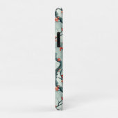紅梅の梅花と青緑の水墨画模様 Case-Mate iPhoneケース (裏面/右)