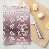 紅梅の花タオル キッチンタオル (四つ折り)