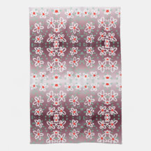 紅梅の花タオル