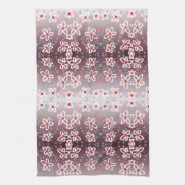 紅梅の花タオル キッチンタオル