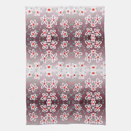 紅梅の花タオル キッチンタオル (縦)