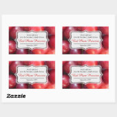 紅梅ジャム保存ラベルシール 長方形シール (シート)