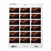 紅楓の枝の紅葉 ラベル (フルシート)