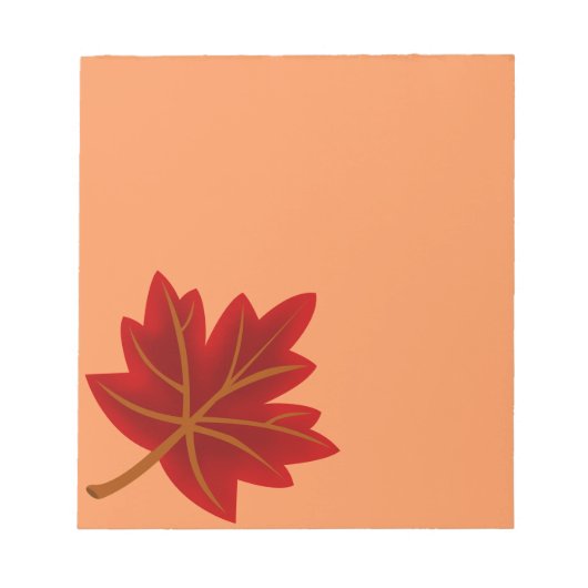 紅楓の葉 ノートパッド (正面)