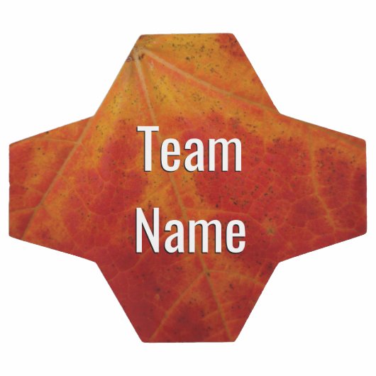 紅楓葉抽象芸術秋の自然撮影 サッカーボール (フラット)