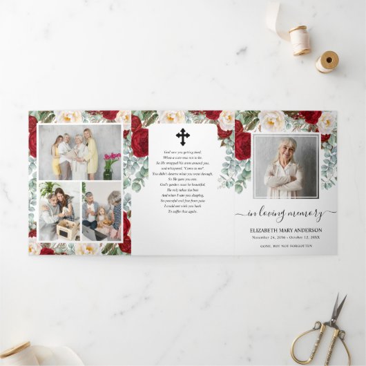 紅水彩色フローラ追悼式 三つ折りプログラム (外部)