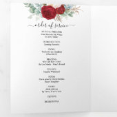 紅水彩色フローラ追悼式 三つ折りプログラム (内部最初)