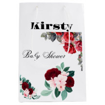 紅水彩花赤ちゃんシャワー