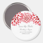 紅水彩菊の節句 マグネット (正面/裏面)