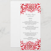 紅水彩菊結婚のメニュー メニュー (正面/裏面)