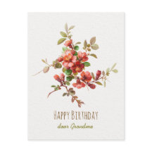 紅水色の花ハッピーバースデー親愛おばあちゃん