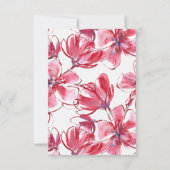 紅水色の花 出欠カード (裏面)