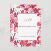 紅水色の花 出欠カード (正面/裏面)