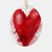 紅水色ゴシックハートバレンタイン セラミックオーナメント (右)