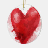 紅水色ゴシックハートバレンタイン セラミックオーナメント (左)