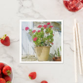 紅水色ゼラニウム スタンダードカクテルナプキン (インサイチュ)