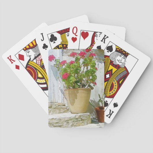 紅水色ゼラニウム トランプ (裏面)