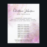 紅水色フェイクグリッター美しいサロン チラシ<br><div class="desc">美しいサロンプロフェッショナルメイクアップアーティストフライヤー</div>