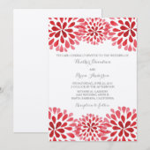 紅水菊の結婚式招待 招待状 (正面/裏面)