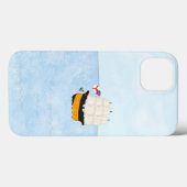 紅海に浮かぶ黒と黄色の帆船 Case-Mate iPhoneケース (裏面 (横))