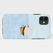紅海に浮かぶ黒と黄色の帆船 Case-Mate iPhoneケース (裏面(横))