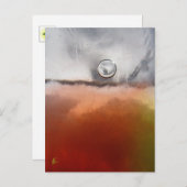 紅海に銀色の月が浮かぶ ポストカード (正面/裏面)