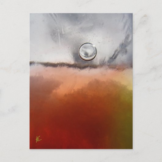 紅海に銀色の月が浮かぶ ポストカード (正面)