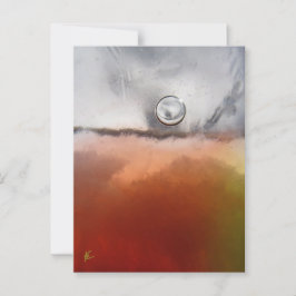 紅海に銀色の月が浮かぶ ポストカード