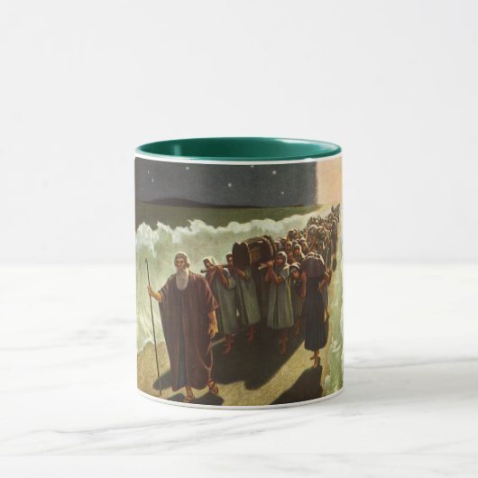 紅海のモーセ横断、ヴィンテージ宗教 マグカップ (中央)