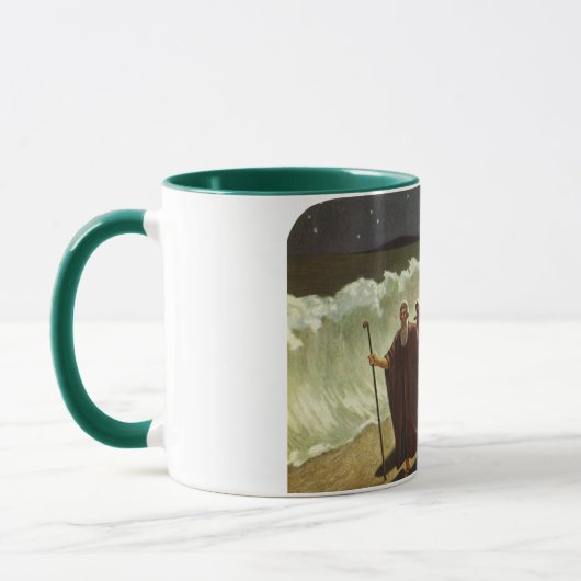 紅海のモーセ横断、ヴィンテージ宗教 マグカップ (左)