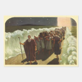 紅海のモーセ横断、ヴィンテージ宗教 ラッピングペーパーシート (正面3)