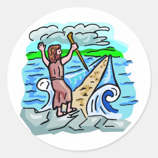 紅海の別れクリスチャンのアートワーク ラウンドシール (正面)