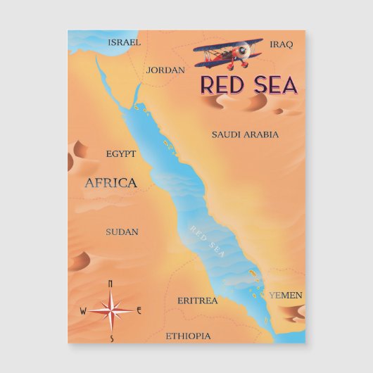 紅海の旅行地図 (正面)